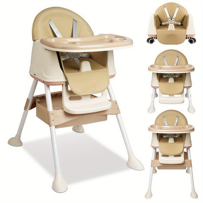 4-in-1 Hochstuhl für Babys – Verstellbar, Sicher & Leicht zu Reinigen