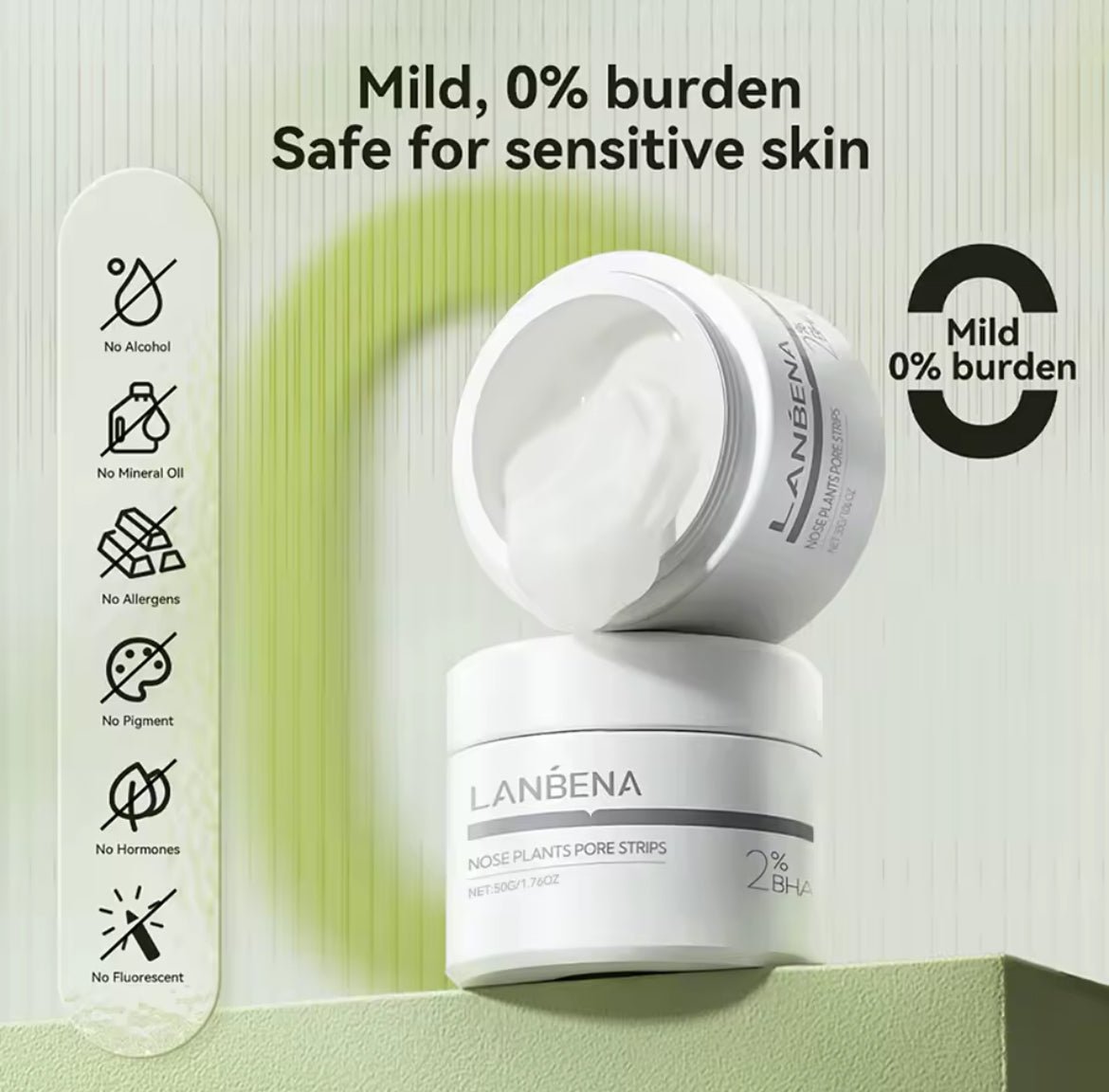 LANBENA Tiefenreinigende Peel-Off-Maske – Porentiefe Reinigung mit Aktivkohle - Glanzhaut