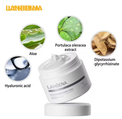 LANBENA Tiefenreinigende Peel-Off-Maske – Porentiefe Reinigung mit Aktivkohle - Glanzhaut