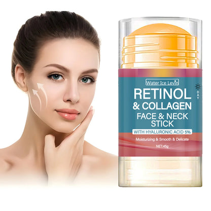 Retinol Lifting & Straffende Creme-Stick – Faltenreduzierende Gesichtscreme mit Kollagen, Feuchtigkeitsspendend, Aufhellend & Hautbildverfeinernd - Glanzhaut