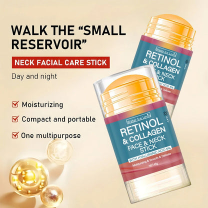 Retinol Lifting & Straffende Creme-Stick – Faltenreduzierende Gesichtscreme mit Kollagen, Feuchtigkeitsspendend, Aufhellend & Hautbildverfeinernd - Glanzhaut