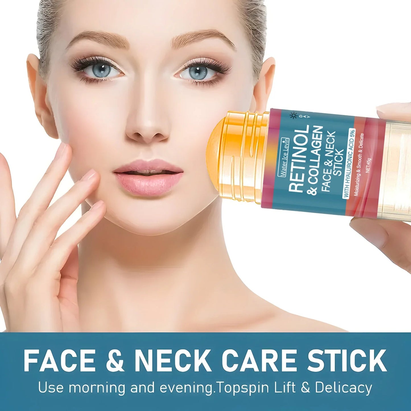 Retinol Lifting & Straffende Creme-Stick – Faltenreduzierende Gesichtscreme mit Kollagen, Feuchtigkeitsspendend, Aufhellend & Hautbildverfeinernd - Glanzhaut