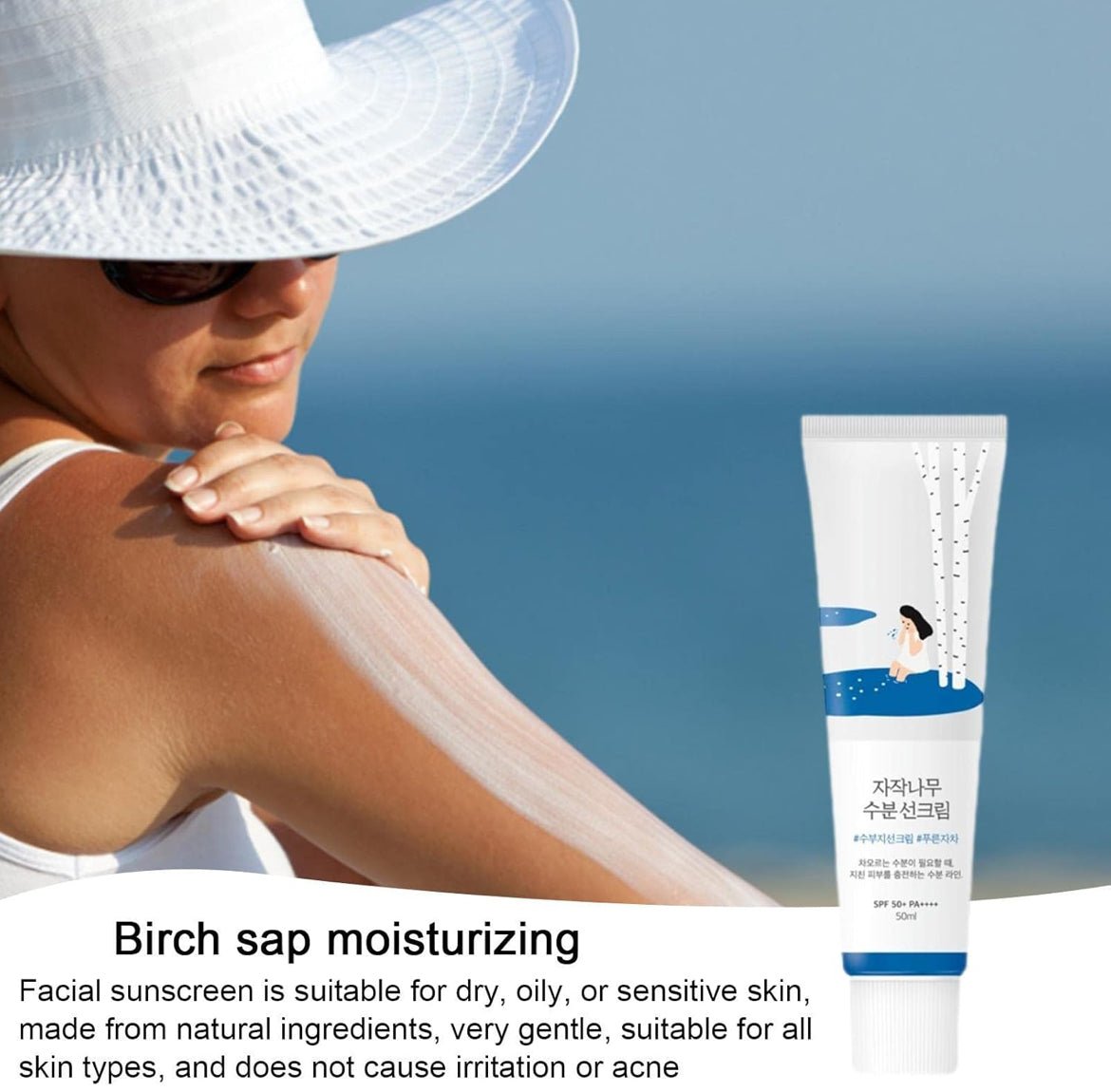 ROUND LAB Gesichtssonnencreme Spf 50+ PA++++ – Hoher UVA-/UVB-Schutz – 50ML - Glanzhaut