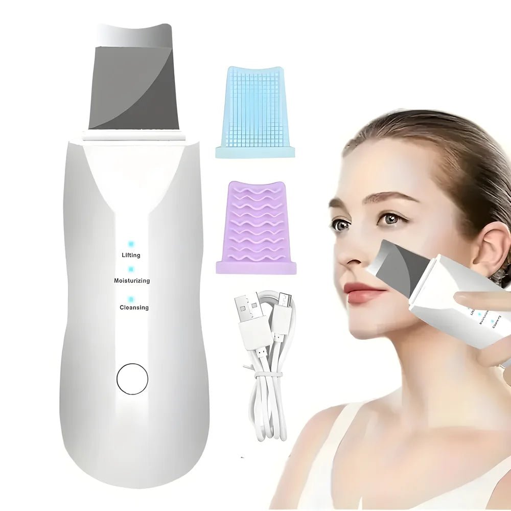 Skin Scrubber Ultraschall – Tiefenreinigendes Ultraschallgerät für das Gesicht - Glanzhaut