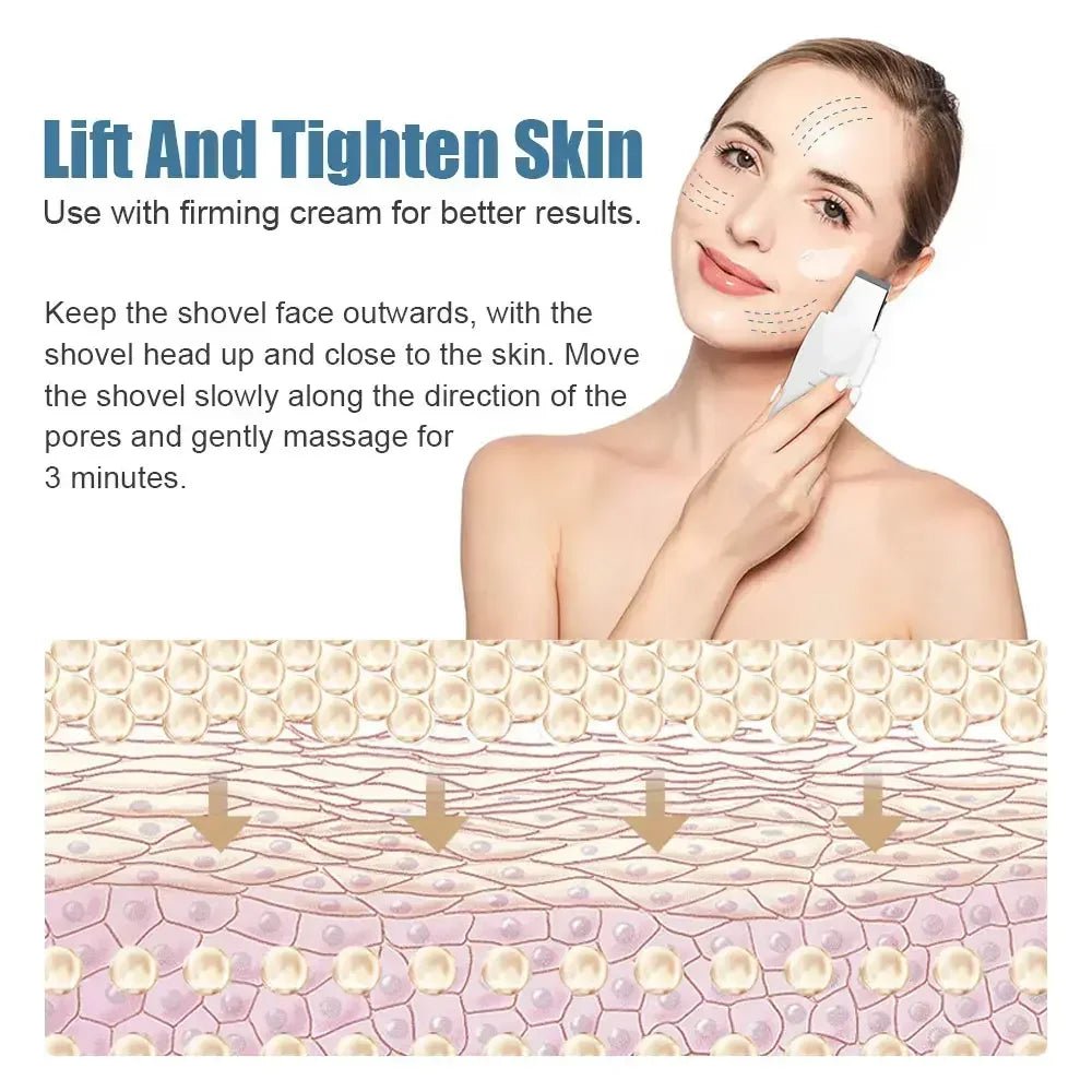  Vorteile Skin Scrubber Ultraschall – Tiefenreinigendes Ultraschallgerät für das Gesicht - Glanzhaut