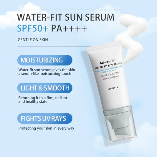 SKIN1004 Madagascar Centella Hyalu-cica Water-Fit Sun Serum Sonnencreme SPF 50+ – UV-Schutz & Antioxidativer Pflege – Feuchtigkeitsspendende Isolation Cream für Gesicht - Glanzhaut