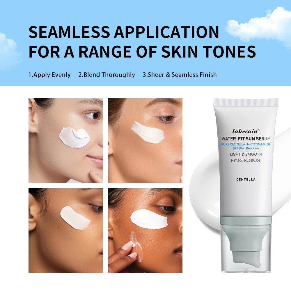 SKIN1004 Madagascar Centella Hyalu-cica Water-Fit Sun Serum Sonnencreme SPF 50+ – UV-Schutz & Antioxidativer Pflege – Feuchtigkeitsspendende Isolation Cream für Gesicht - Glanzhaut