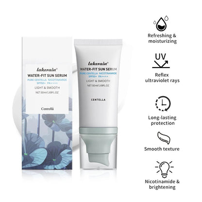 SKIN1004 Madagascar Centella Hyalu-cica Water-Fit Sun Serum Sonnencreme SPF 50+ – UV-Schutz & Antioxidativer Pflege – Feuchtigkeitsspendende Isolation Cream für Gesicht - Glanzhaut