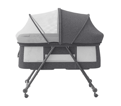 UBRAVOO Baby Grab-and-go Travel Cot  with Mattress & Silent Wheels,  Rocking Crib Convertible, XYT-001 - Glanzhaut